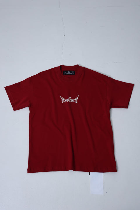 DRAGON TRIBAL EMBLEM OVERSIZED TEE (BURGUNDY)