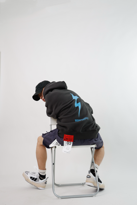 FREAKSTAR ESSENTIAL HOODIE (SKYBLUE ON GREY)