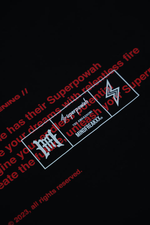 SUPERPOWAH TEE (BLACK/RED)