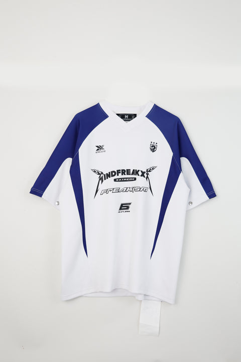 BLOCKECORE HYBRID SLAYER JERSEY (BLUE ON WHITE)