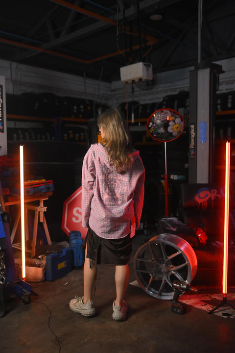 HYBRID TANG HOODED FLANNEL (BLUSH PINK)